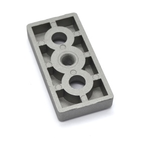 Опорная плита алюминиевая с резьбой M12 для профиля 45х90 мм