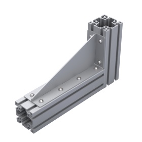 Сварной уголок 135х315 мм длинный с ребром жесткости для алюминиевого профиля серии 45