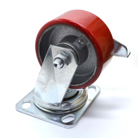 Поворотное промышленное колесо D100 на платформе на вес до 230 кг