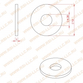 Чертеж шайбы D4 DIN9021