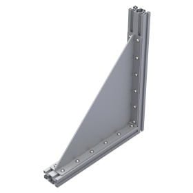 Уголок 330 мм стальной длинный с ребром для профиля серии 30