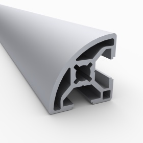 OB-30R-BP | Профиль 30х30 мм, закругленный. Паз 8 мм (без покрытия) изображение 2