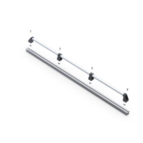 Алюминиевая ручка DH28-L1400-E2-C1 схема установки