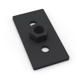 Металлическая опорная плита для установки в торец конструкционых профилей 40х80 с пазом 8 мм