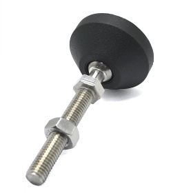 Ножка регулируемая, нержавеющая сталь, артикул 7874 — общий план с основанием диаметром 40 мм.