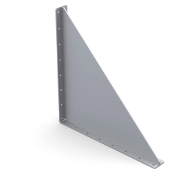 Массивный сварной стальной уголок 450х450 мм с ребром жесткости для профилей серии 30