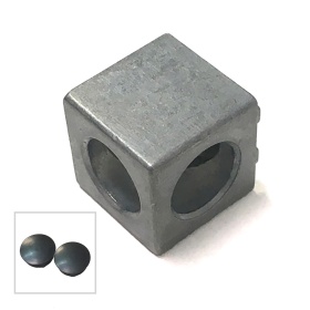 Кубический соединитель для конструкционного профиля на 2 стороны