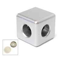 2070 | Двухсторонний кубический соединитель (к профилям серии 40)
