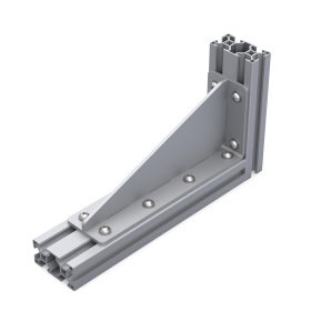 Длинный уголок стальной с ребром для профиля серии 30