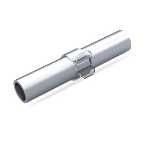 Защёлка для крепления бейджа на трубе диаметром 28 мм.