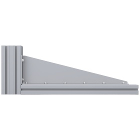 Прямоугольный уголок длинный с ребром жесткости на профиль серии 50 сталь сварка