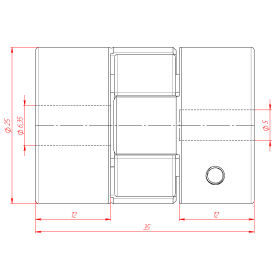 MH-D25L35-5x6.35 | Муфта соединительная, кулачковая изображение 3
