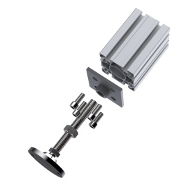 Общий план опоры, артикул 7794, в сборе с опорной плитой и профилем