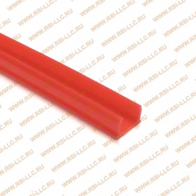Пластиковая красная пазовая заглушка для конструкционных профилей с пазом 6 мм