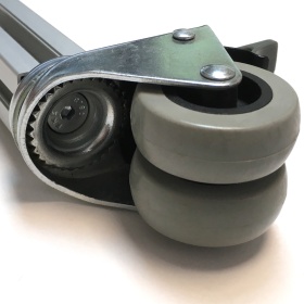 Профиль 30х30, поворотным колесом с тормозом D50 мм, вид на крепящий винт