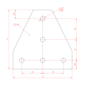 Чертёж соединительной пластины Т-5-У-25