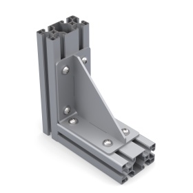 Уголок стальной с ребром для профиля серии 40