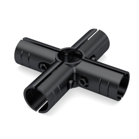 DF5B соединитель под трубу Ø28 мм, порошковое покрытие чёрный, промышленный крепёж