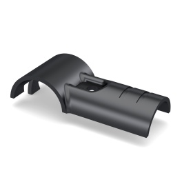 Деталь крепления DF10B — отверстия и фиксаторы для труб Ø28 мм