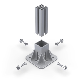 RSI-7206C | Фундаментная опора, алюминиевая, для профиля 45x45, крепление в центре изображение 3