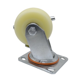 Колесо большегрузное поворотное RSI91210001-02 с тормозом и платформой, диаметр 100 мм, нагрузка до 300 кг — промышленный ролик для тележек