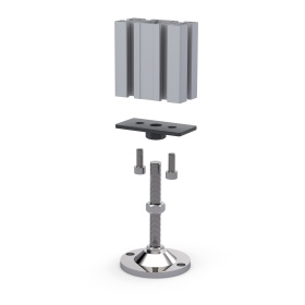 Опора нержавеющая, артикул 7648, схема крепления