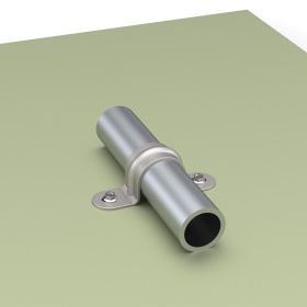 Крепление FH-1009B: трубный модульный соединитель из металла прикреплённый на листовой материал