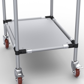 RSI-MST-700x500x1300-3 | Стойка подкатная 700х500х1300 3 полки изображение 5