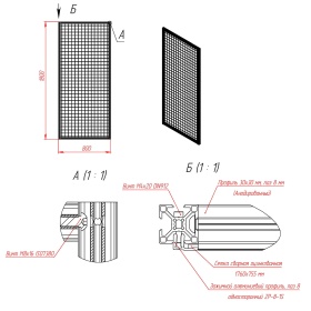 Чертеж секции 1800х800 мм
