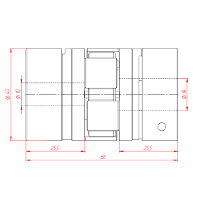 MH-D40L66-10x14 | Муфта соединительная, кулачковая изображение 2