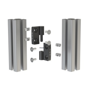 Изображение крепления дверного пластикого навеса 40 серии к профилю