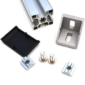 Комплект углового соединителя 45х45 арт. 1037 с заглушкой