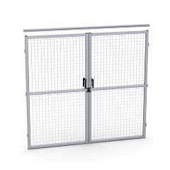 SG-40-2000-1800-2Door | Ворота распашные 2000x1800 для ограждения, серия 40 (Анодированные)
