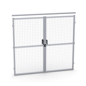 SG-40-2000-1800-2Door | Ворота распашные 2000x1800 для ограждения, серия 40 (Анодированные) изображение 0