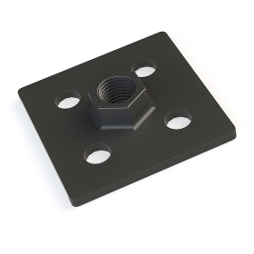 Стальная опорная пластина М16, профили 80х80 паз 10 мм