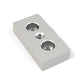 3D-визуализация: Опорная плита алюминиевая M12-45х90