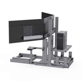 Кокпит с полкой, мониторы, трипл скрин для симрейсинга (серия 40 паз 8 мм) Анодированный