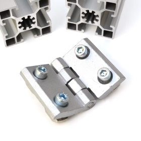 Алюминиевая дверная петля к станочному профилю 45х45 и 45х90