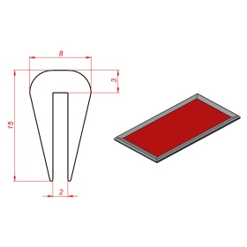 Эскиз артикул 390.1100A.01, Защитный профиль для кромок