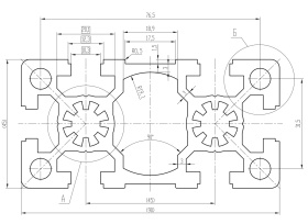 OB-4590H-RAL3020 | Профиль 45х90 мм усиленный. Паз 10 мм (Красный) изображение 1