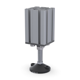 Опора регулируемая в сборе с профилем, артикул 7084. Комплектуется гайкой