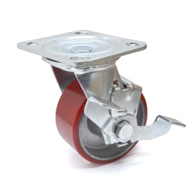 Большегрузное поворотное промышленное колесо с платформой и тормозом