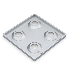 Заглушка на торец серебристая 90х90 мм