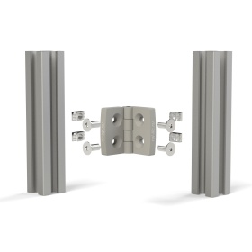 Схема установки шарнира дверного на профиль 20х20 мм