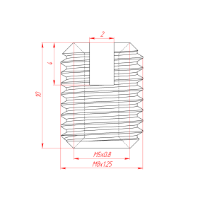 RSI-TH-M8-M5 | Втулка резьбовая М8х1.25 / М5х0.8 изображение 5