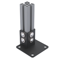 11451-М1 | Фундаментная опора к профилям 45х45 установка с края, к стене