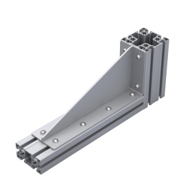 Стальной длинный уголок 150х350 мм с ребром жесткости сварка для профиля серия 50