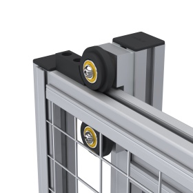 SG-45-SlideDoor | Секция с откатной дверью 2000x2000 для ограждения, серия 45 (Анодированные) изображение 4