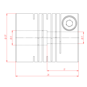 PQX-D20L26-5x6 | Муфта соединительная, разрезная изображение 3