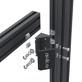 Схематическое изображение крепежа и комплектующих крепления сингл-скрина